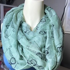 Rue21 Mint Owl Print Scarf